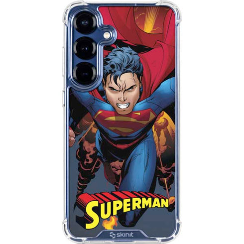 DC Comics Superman Action Flying Pose Galaxy S25 Clear Case